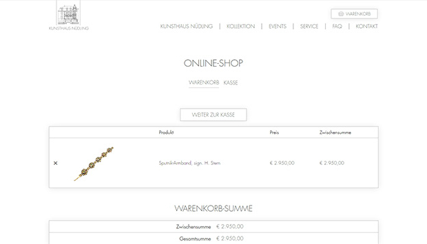 Shop Warenkorb