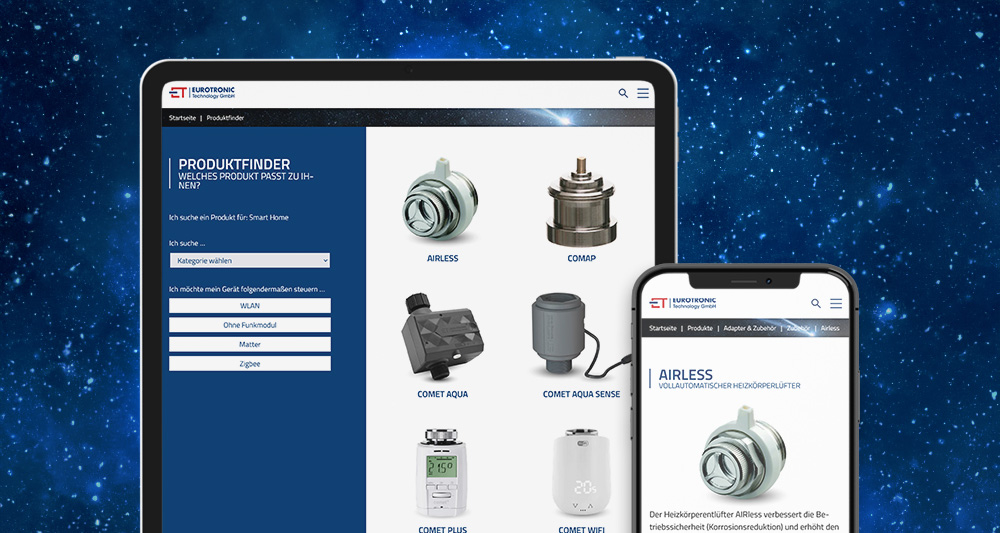 Tablett und Handy Produkfinder