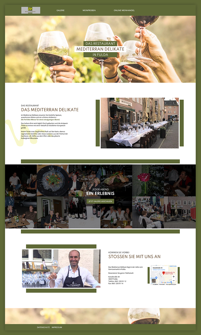 Webseite Restaurant